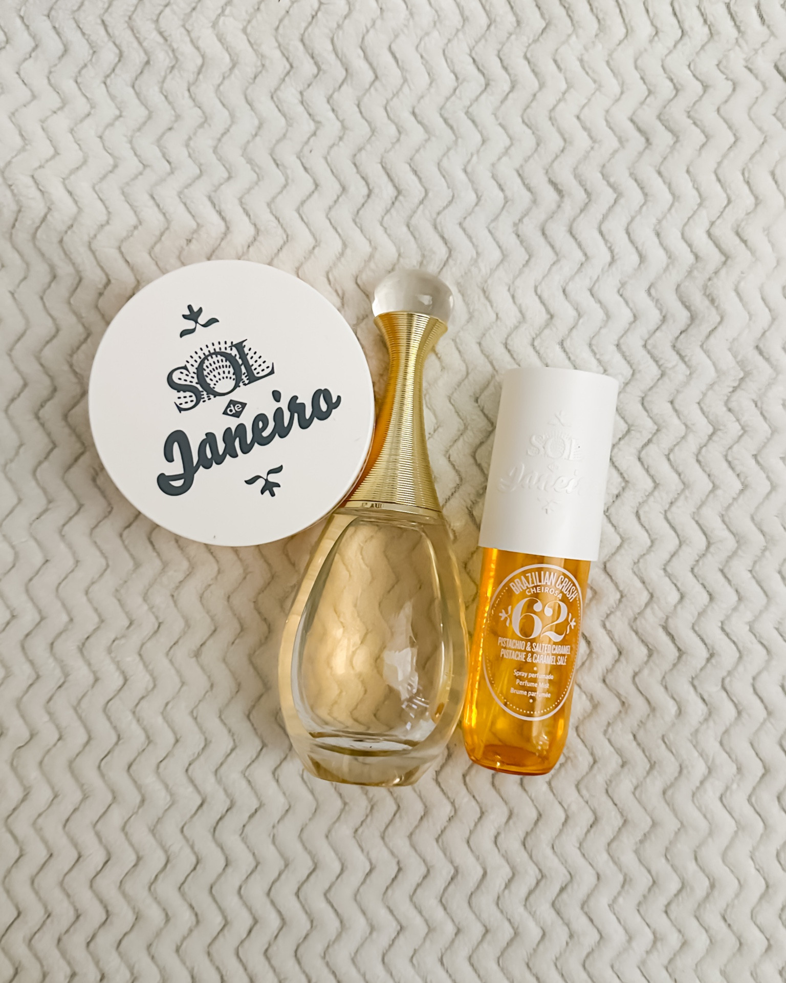 I got the most compliments wearing this fragrance combo! It smells so good. Try it next.
How to layer fragrances, fragrance combination, sol de Janeiro, J’adore, Dior 

#LTKHoliday #LTKGiftGuide #LTKbeauty