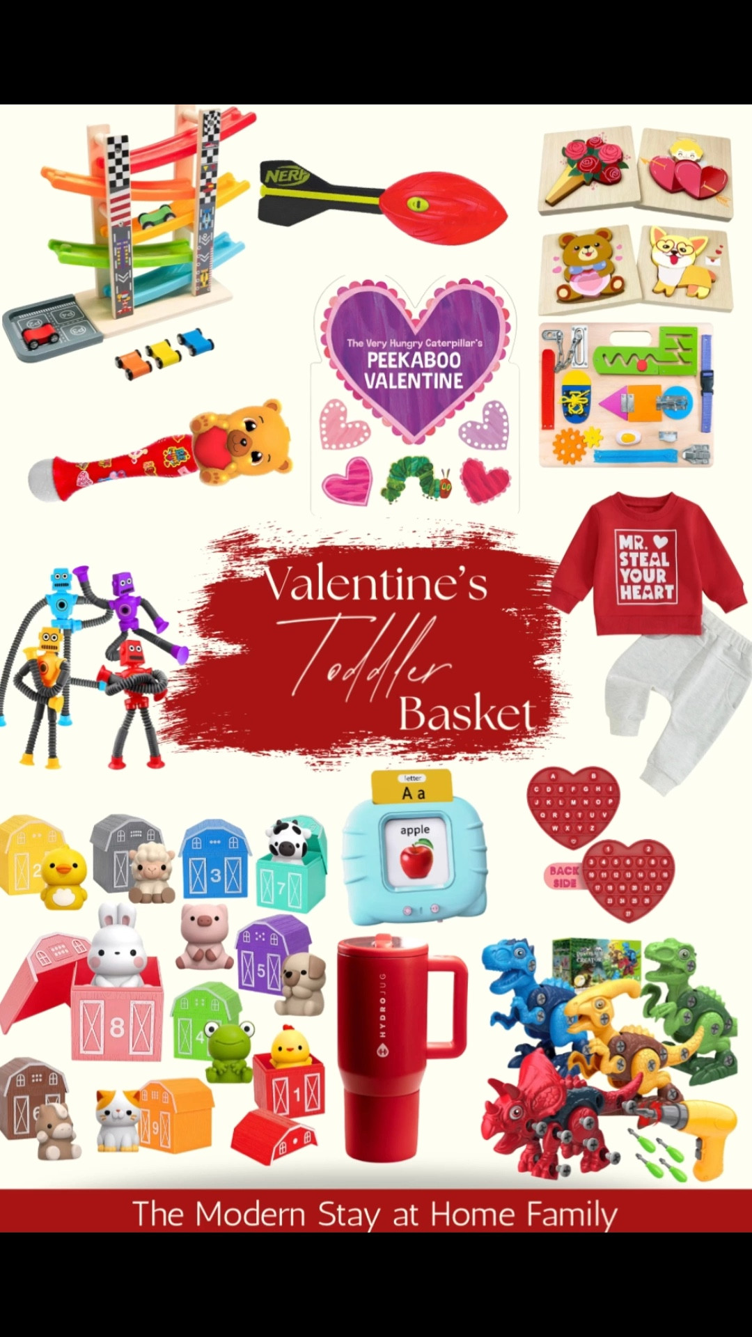 Valentine’s Day Toddler Basket Stuffers
Putting together a Valentine’s basket for toddlers is all about fun learning and things they’ll actually use. I love mixing educational toys interactive play cozy outfits and festive surprises instead of candy overload. These picks are perfect for little hands encourage imagination and fine motor skills and make Valentine’s Day extra special. Everything is linked and mom approved for playtime and learning.

valentines day toddler basket toddler valentines basket ideas valentines day gifts for toddlers toddler toy ideas educational toys for toddlers valentines day kids gifts learning toys for toddlers ltk kids gift ideas

#LTKBaby #LTKKids #LTKValentine