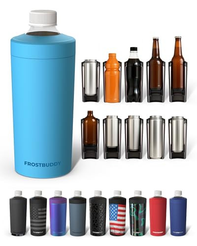 Universal Buddy XL Can Cooler by Frost Buddy - Fits 12-ounce, 16-ounce, 20-ounce, and 24-ounce Cans and Bottles - Keep Your Drinks Refreshingly Chilled for over 12 hours (Splash) | Amazon (US)