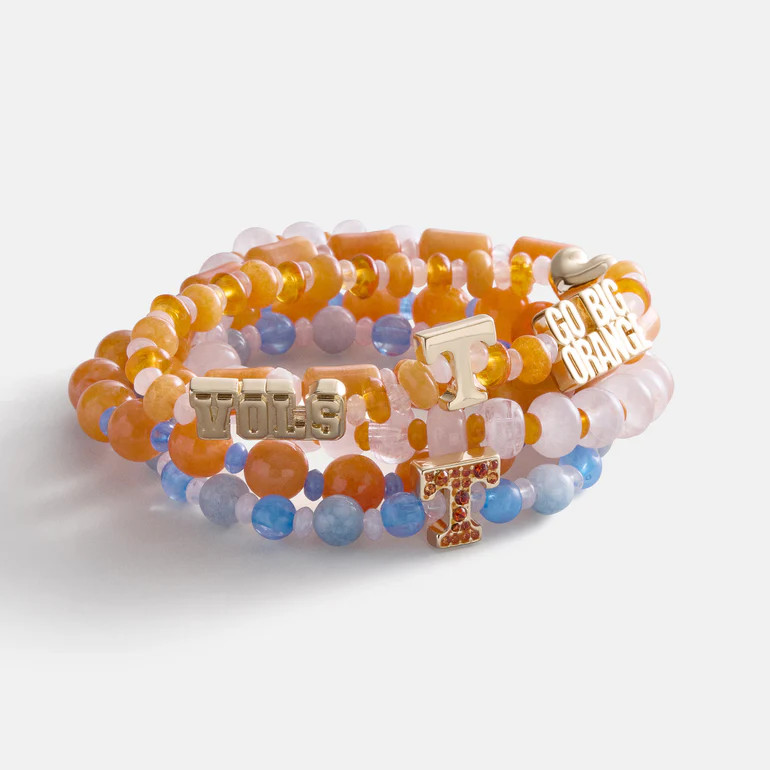 University of Tennessee Beaded Bracelet Set - University of Tennessee | BaubleBar
