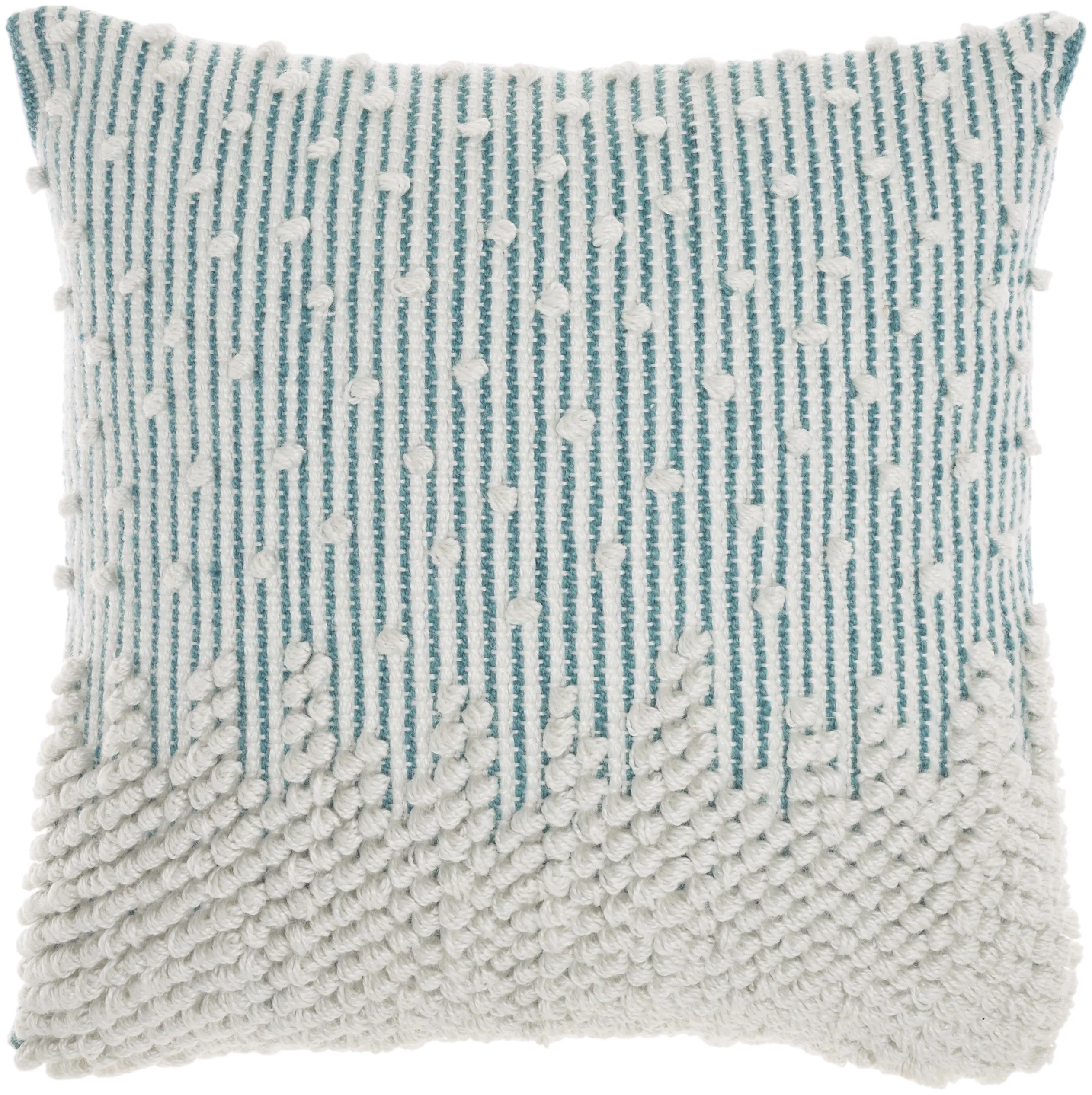 Nourison Outdoor Pillows Gradual Dots Turquoise 18" x 18" Throw Pillow | Walmart (US)