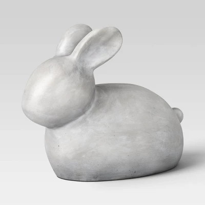 Medium Cement Rabbit Outdoor Garden Figurine Gray - Threshold™ | Target