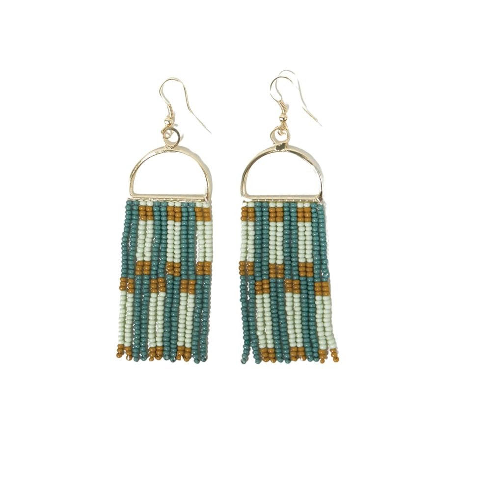 INK+ALLOY Beaded Earrings for Women Dangling, Allison Seed Bead Fringe Statement Boho Earrings, H... | Amazon (US)