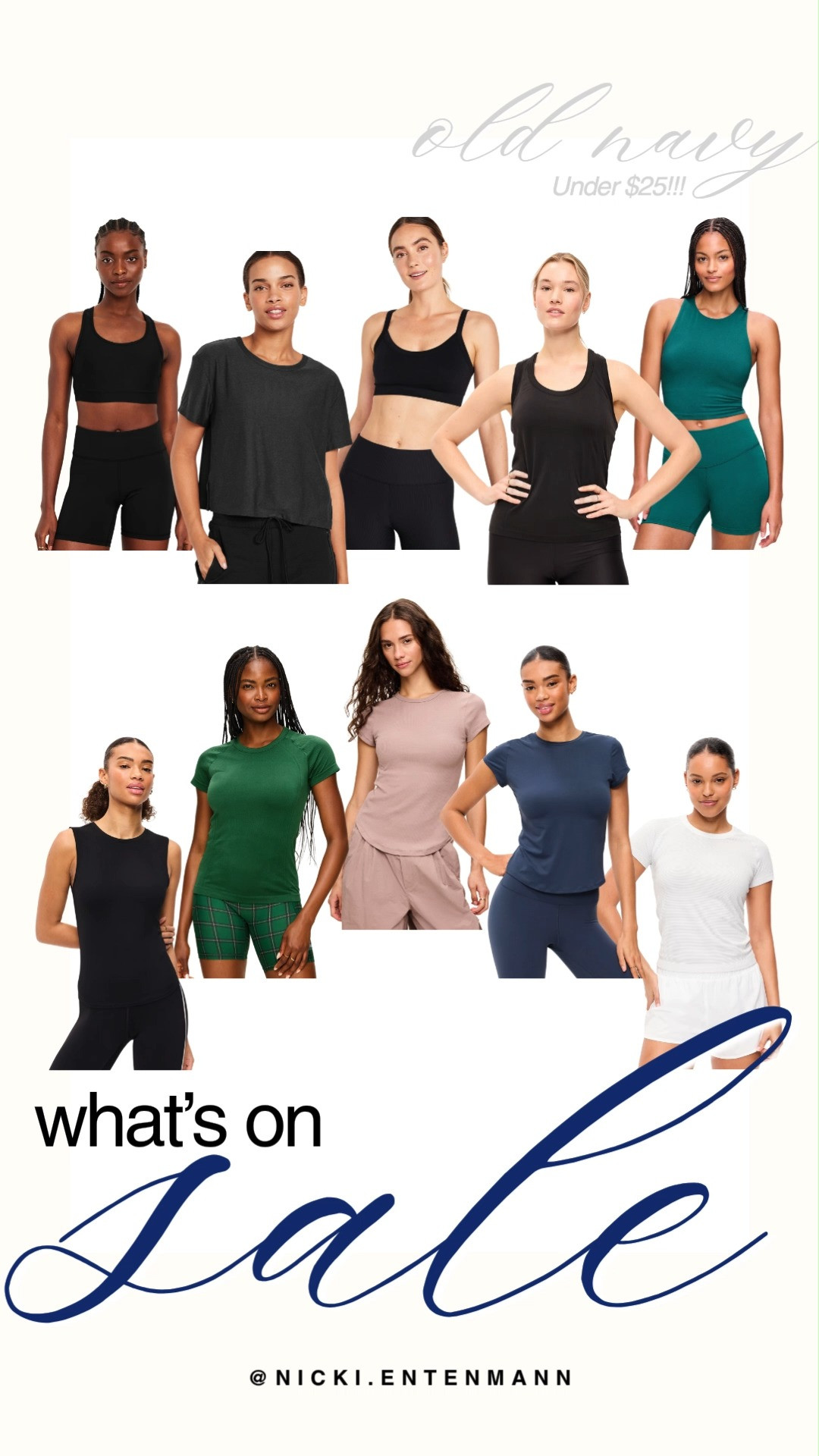Score amazing budget deals with this Old Navy activewear sale roundup, all under $25! This edit features versatile sports bras, athletic tanks, and short-sleeve tees in core neutrals, deep emerald green, dusty mauve, and slate navy. Refresh your everyday workout essentials with these affordable, preppy-casual styles for fall.

#oldnavy #oldnavystyle #whatsonsale #activewear #athleisure #fallfitness #budgetfinds 

 #LTKfitnessgoals #LTKActive #LTKSaleAlert