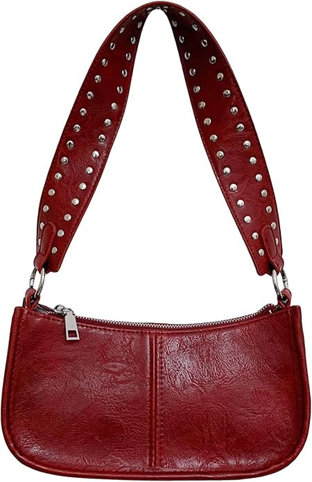 SweatyRocks Women's Studded PU Leather Zipper Shoulder Bag Top Handle Casual Crossbody Bag Y2k Pu... | Amazon (US)