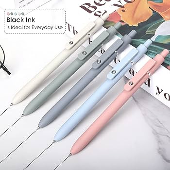 FIOVER 5pcs Gel Pens Quick Dry Ink Pens Fine Point Premium Retractable Rolling Ball Gel Pens Blac... | Amazon (US)
