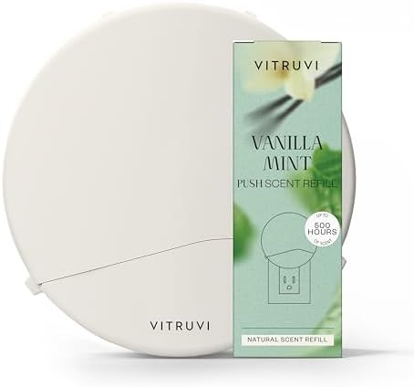 Vitruvi Push Plug-in Wall Diffuser – Starter Kit with Vanilla Mint Refill, Made with Natural In... | Amazon (US)