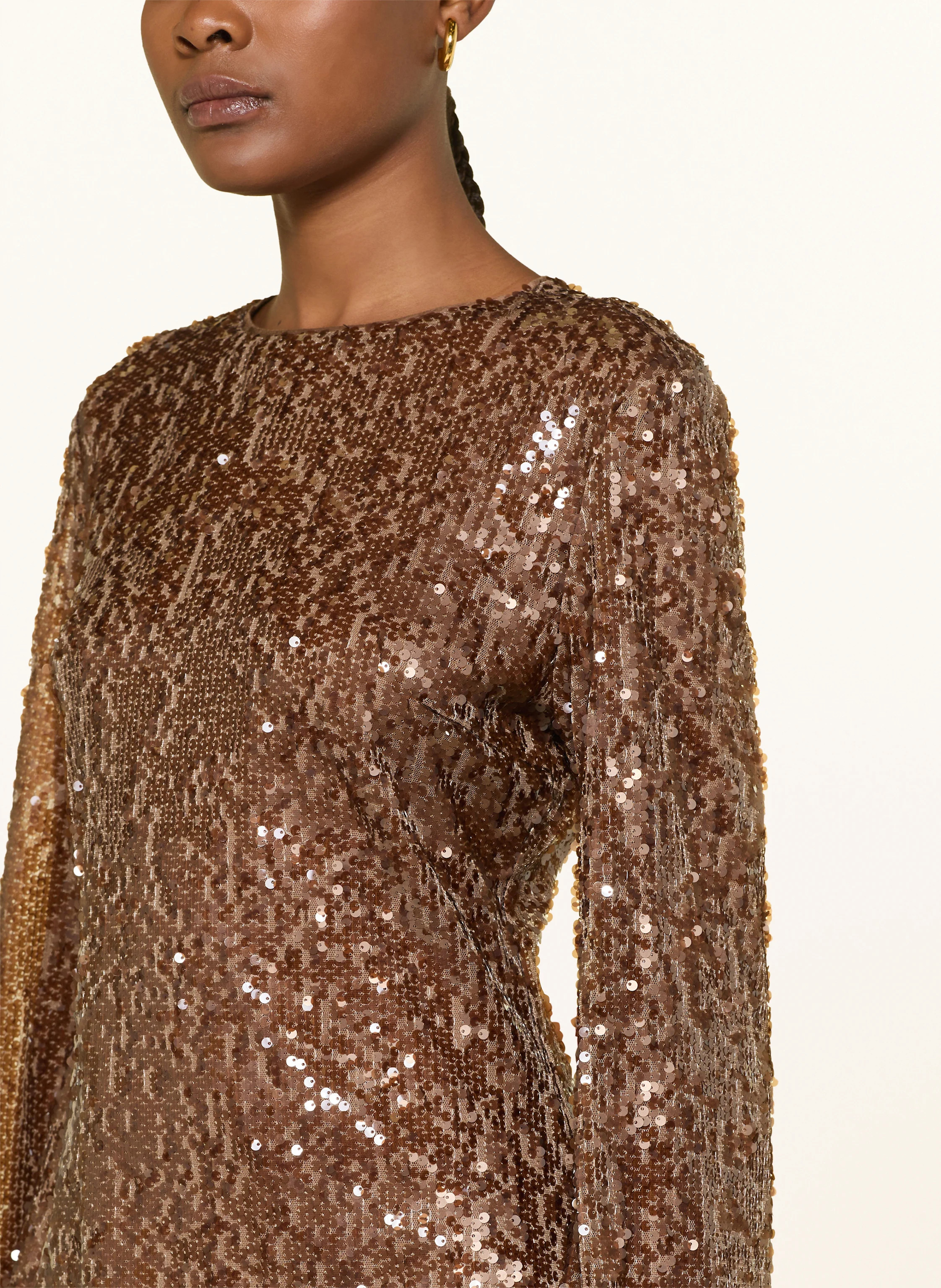 MRS & HUGS Kleid mit Pailletten in dunkelbraun | Breuninger (DACH)
