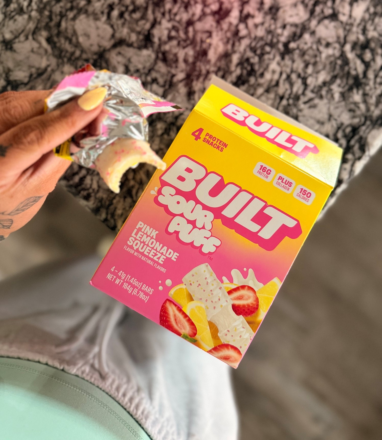 For my sour candy lovers, this protein bar is DELICIOUS. 10/10 from me! 