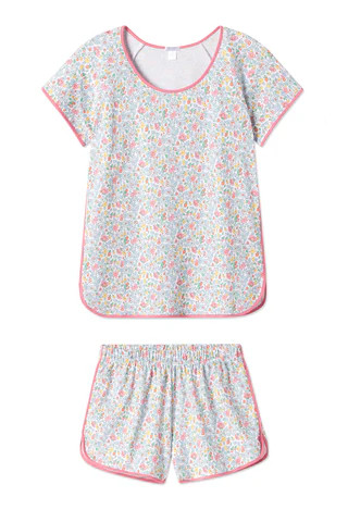 Pima Shorts Set in Elizabeth Floral | LAKE Pajamas