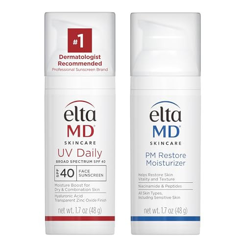 Bundle of EltaMD UV Daily SPF 40 Face Sunscreen + EltaMD PM Restore Night Moisturizer for Face | Amazon (US)