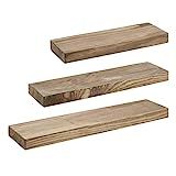 Amazon Basics Floating Shelves - 16, 20, 24-Inch, Natural Wood, Set of 3 | Amazon (US)