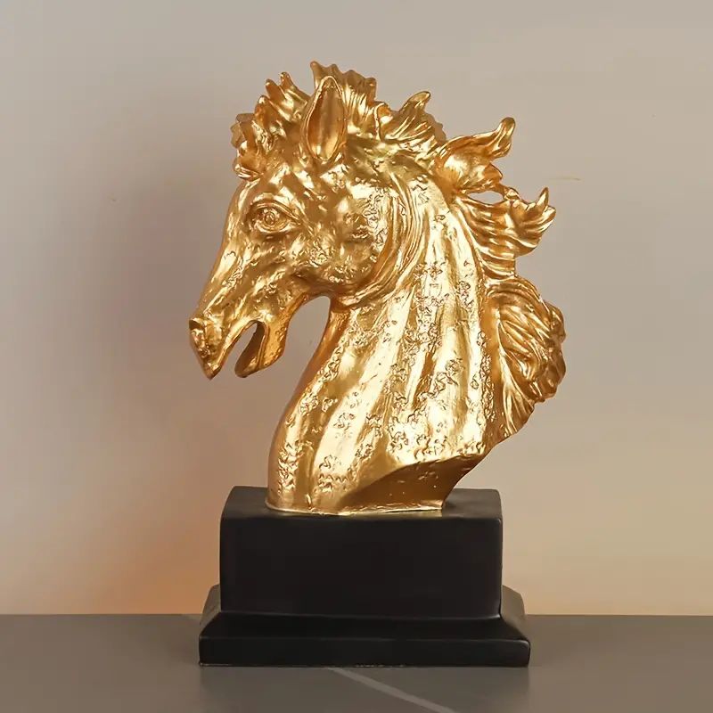 Golden Horse Head Decoration Supplies Living Room Wine - Temu | Temu Affiliate Program