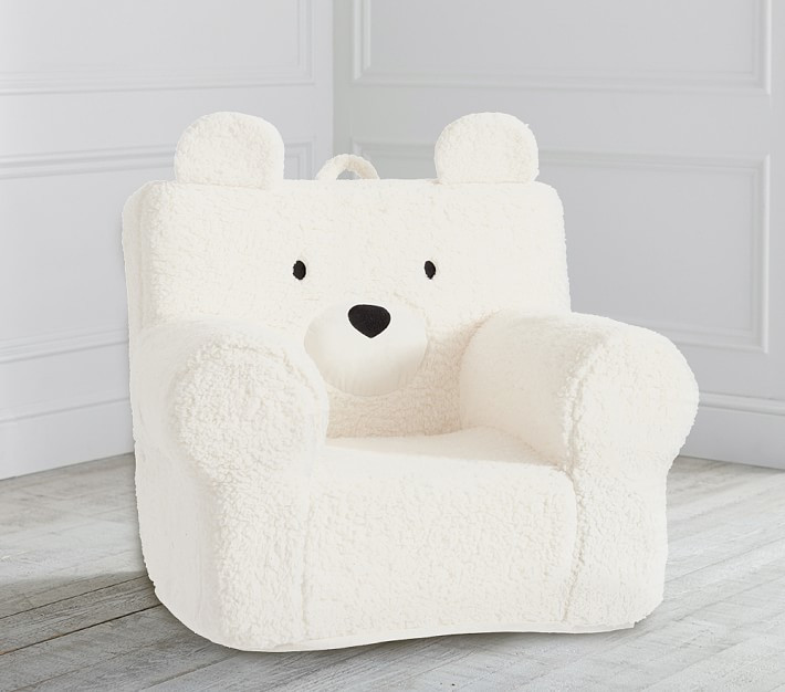 St. Jude Peanut Bear Cozy Sherpa Anywhere Chair® | Pottery Barn Kids