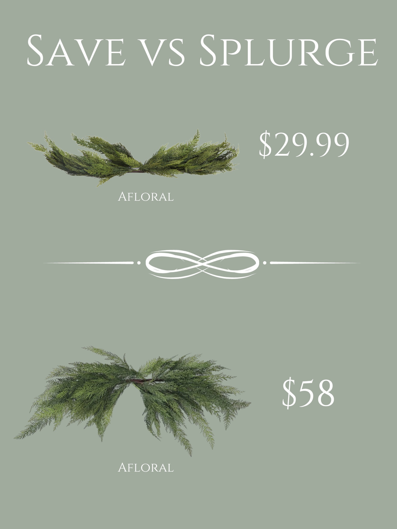 Faux cedar swag. Both afloral!





Save splurge, Designer, Christmas

#LTKHoliday #LTKfindsunder50 #LTKSeasonal