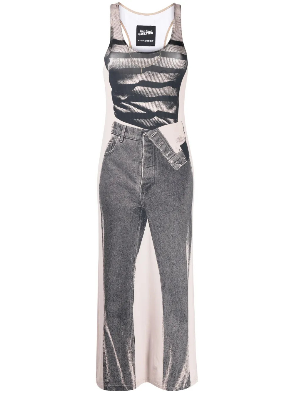 x Jean Paul Gaultier Trompe L'Oeil Mariniere dress | Farfetch Global