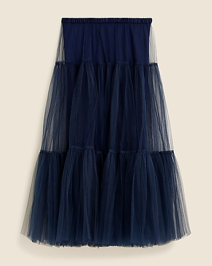 Collection tiered tulle maxi skirt | J. Crew US