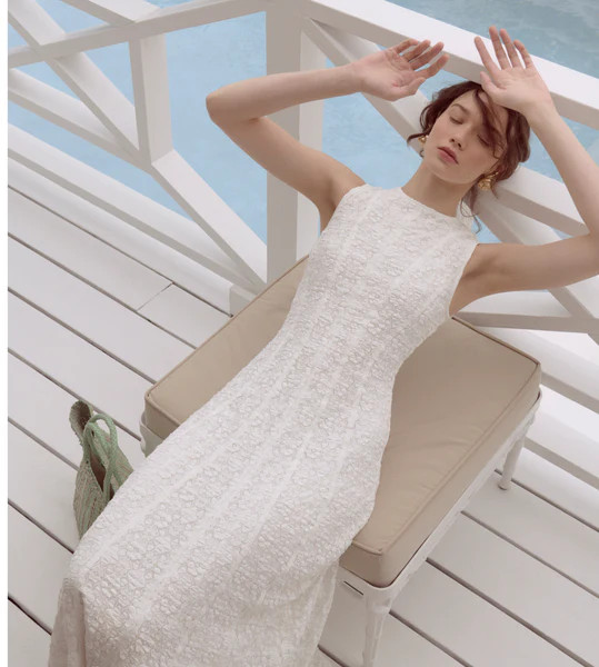 The Leanne Dress - White Lace | Hill House Home US