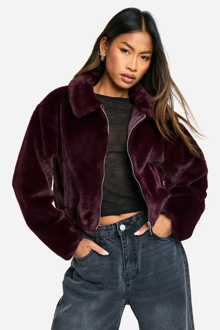 Short Faux Fur Jacket | Boohoo.com (UK & IE)