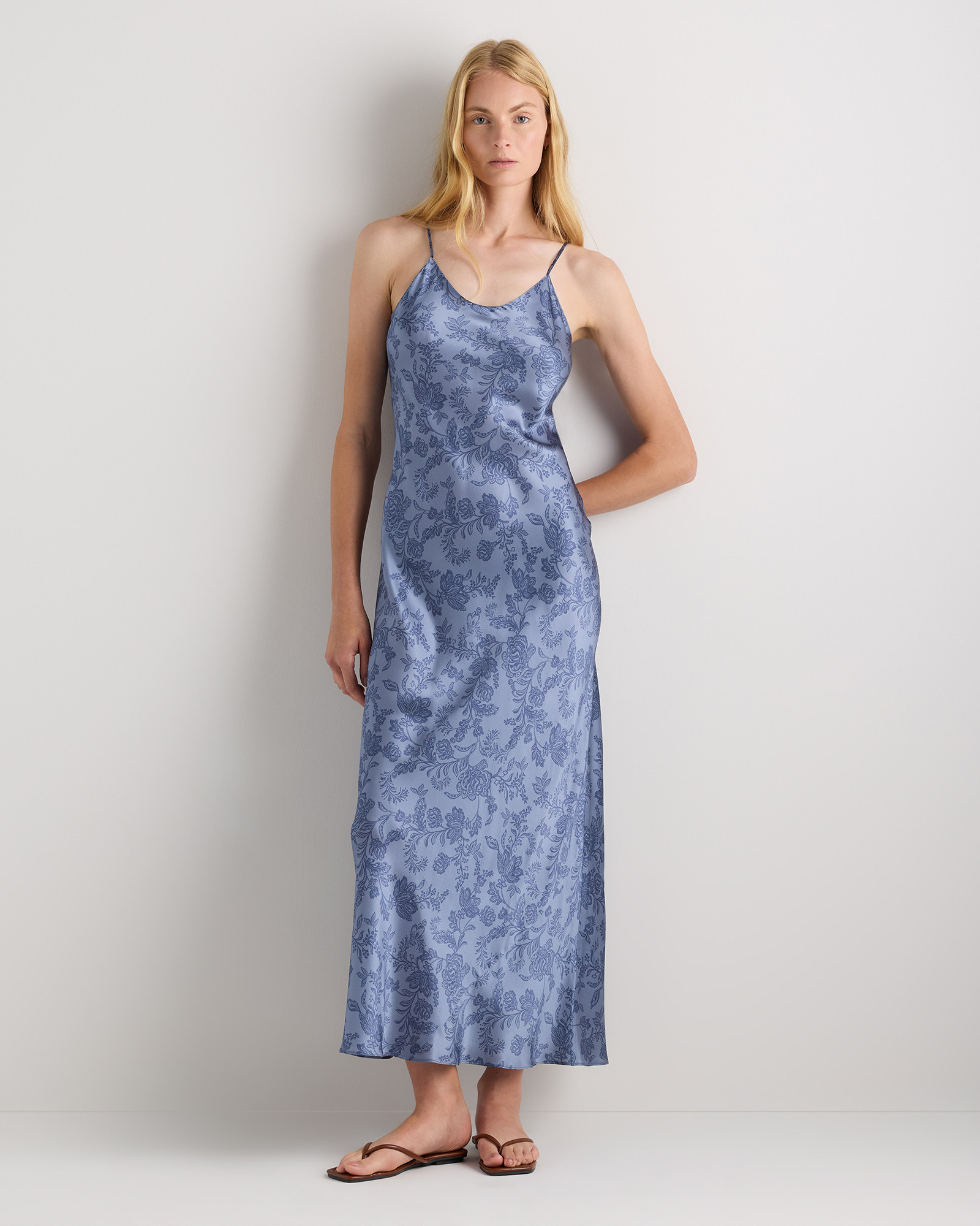 Quince | Women's Maxi Slip Dress in Black, Size Small, Mulberry Silk | Quince
