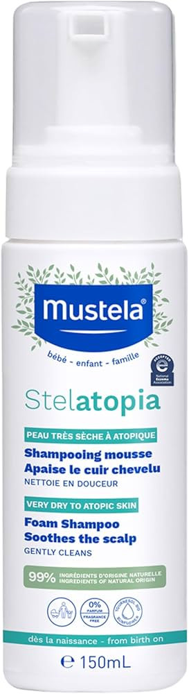Mustela Stelatopia Eczema-Prone Skin Foam Shampoo for Newborn & Baby with Natural Avocado & Sunfl... | Amazon (US)