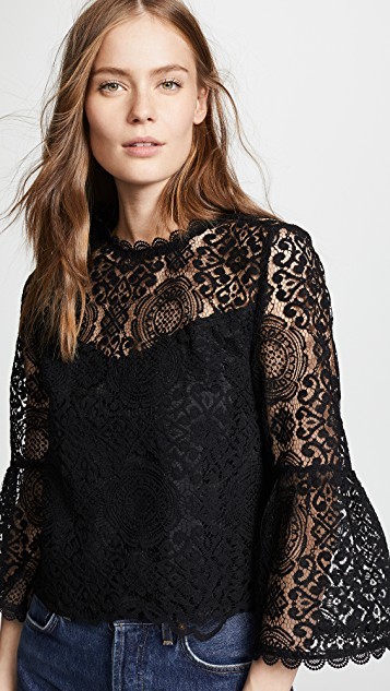 Amazing Lace Bell Sleeve Top | Shopbop