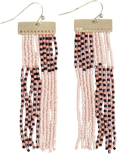 INK+ALLOY Beaded Earrings for Women Dangling, Lana Boho Seed Bead Fringe Tassel Earrings, Hypoall... | Amazon (US)