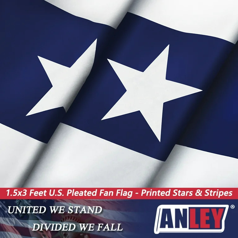 ANLEY USA Pleated Fan Flag, 1.5x3 ft American US Bunting Flag - United States 1.5 x 3 Ft Half Fan... | Walmart (US)