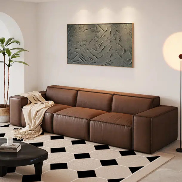 108.27'' Leather Sofa | Wayfair North America