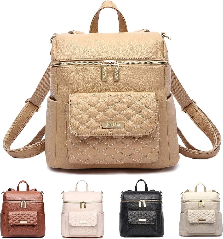 Petit Monaco Diaper Bag Backpack by Luli Bebe - Designer Modern Vegan Leather Diaper Bag Backpack... | Amazon (US)