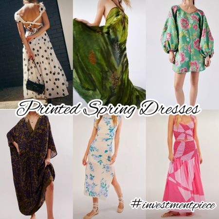 From floral to dots to everything in between- mini and maxi and midi- loving all these printed spring dresses for beach, brunch and events! @freepeople #investmentpiece 

#LTKSeasonal #LTKstyletip #LTKover40