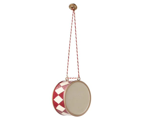 Metal ornament, Large drum - Red | MailegUSA