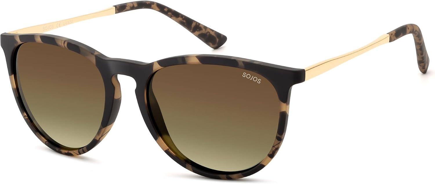 SOJOS Round Polarized Sunglasses for Women TR90 Lightweight Frame SJ2716 | Amazon (US)