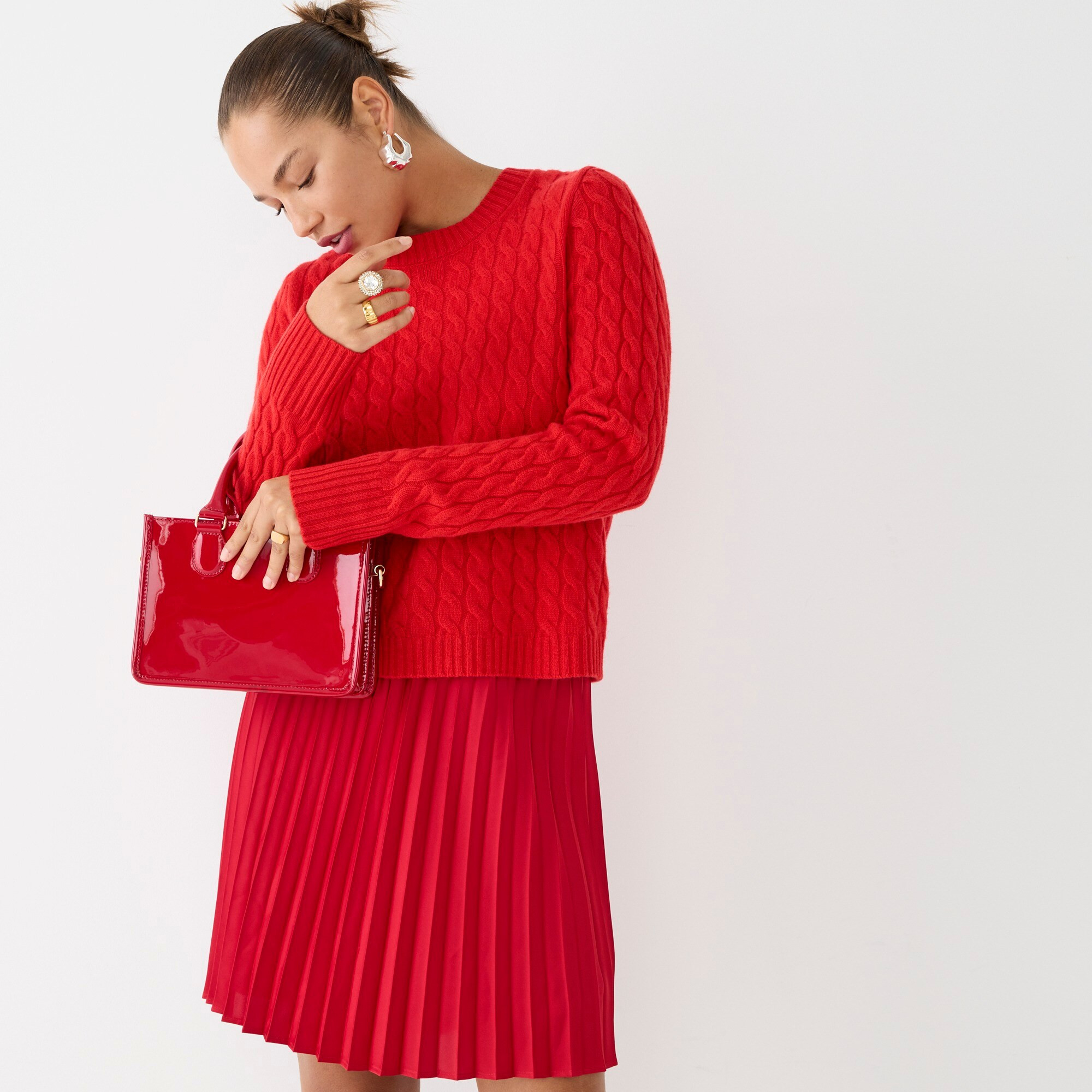 Pleated pull-on mini skirt | J. Crew US