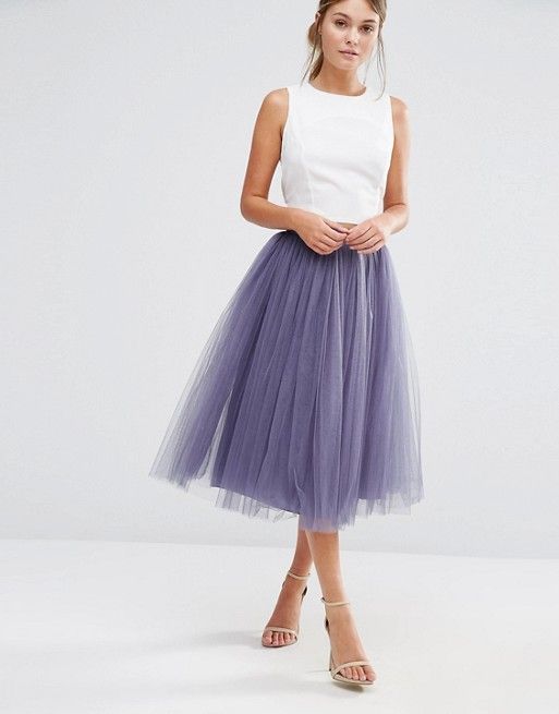 Little Mistress Tulle Midi Prom Skirt | ASOS US