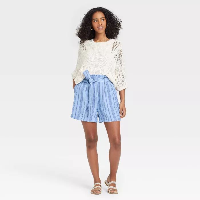 Women's High-Rise Paperbag Shorts - A New Day™ | Target