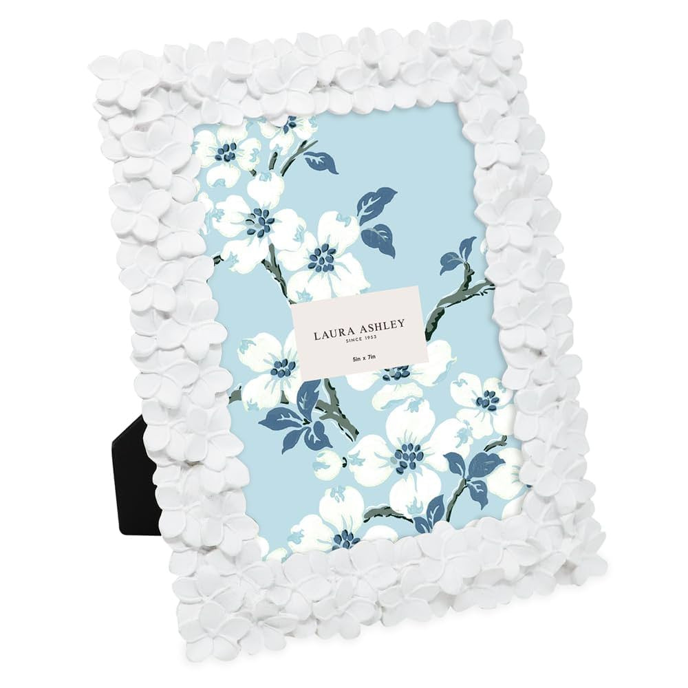 Laura Ashley 12.7x17.8 cm, weiß, strukturiert, handgefertigt, Kunstharz, mit Staffelei und Haken... | Amazon (US)