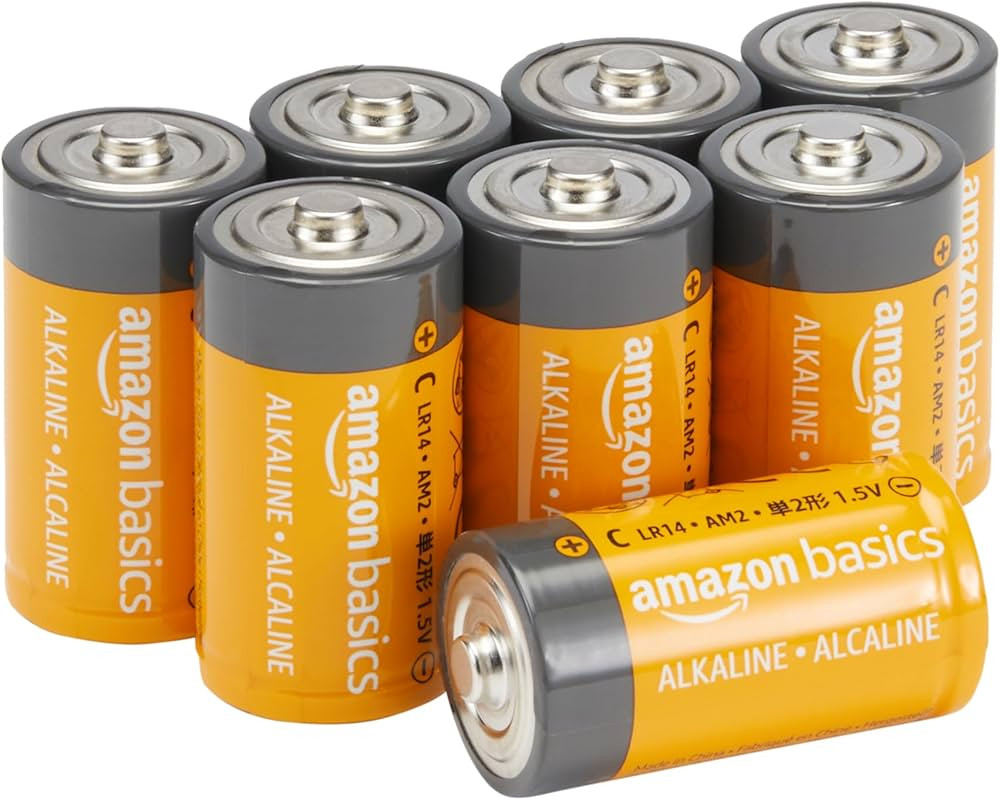 Amazon Basics 8-Pack C Cell Alkaline All-Purpose Batteries, 1.5 Volt, 5-Year Shelf Life | Amazon (US)