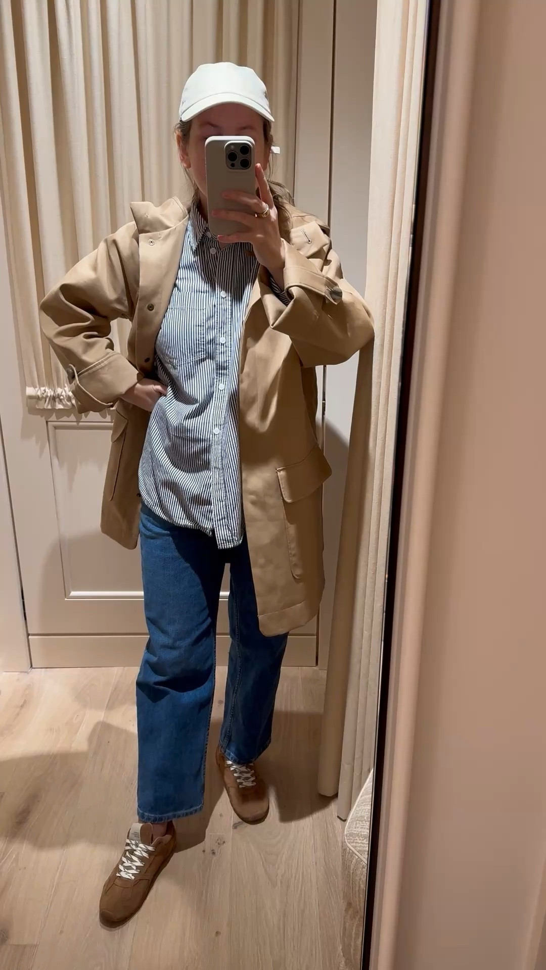 Spring outfit for a cold day, love this rain coat! It’s practical but feels chic 

#LTKOver40 #LTKmomlife