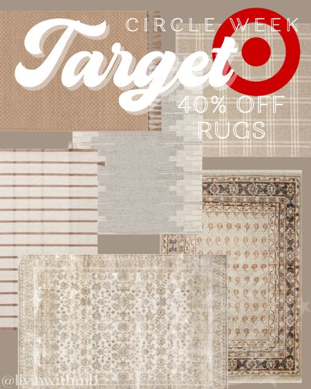 40% off rugs for Target Cirlce week!!🙌🏼

#LTKsalealert #LTKxTarget #LTKhome