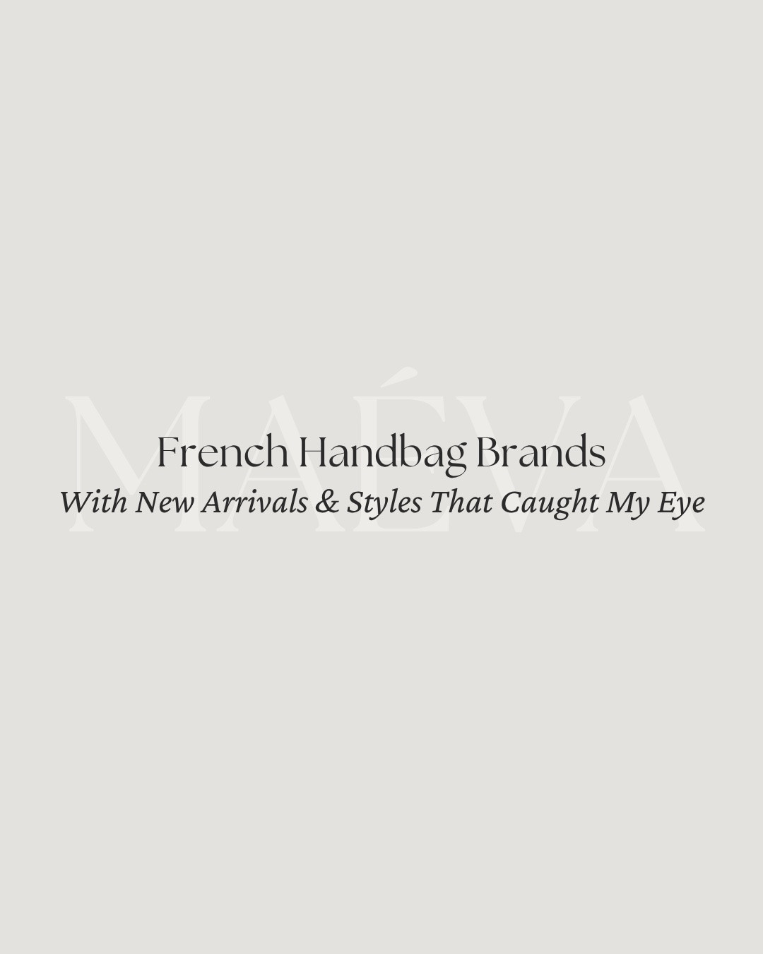 Currently Loving: French Handbag Brands With New Arrivals & Styles That Caught My Eye 👜

With fall officially underway, I wanted to share a few of the handbags from some of my personal favorite French brands that have been standing out to me lately, from new arrivals and seasonal updates to timeless styles and pieces that have made their way onto my wishlist 🤎

👜 Discover the full edit now live on maevawithamour.com, where you can explore each brand, discover the styles currently catching my eye, and shop my favorite handbags

🤍 You can also find the complete edit, plus more French and European handbag discoveries, on ShopMy @ maevawithamour under ‘French & EU Bags’ - link in bio

👉 Save this post for your next handbag search, and follow for more French & European brand discoveries, thoughtful shopping edits and timeless style inspiration

With Amour, M.

@ATELIERS AUGUSTE

#LTKTravel #LTKSeasonal #LTKstorytime