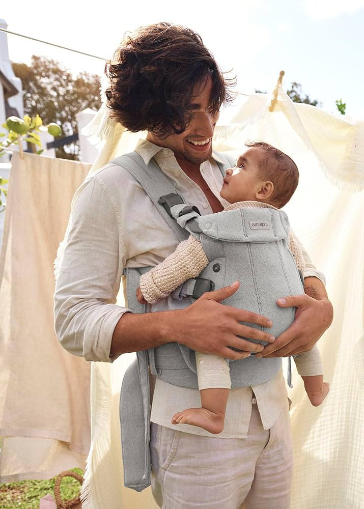 BabyBjörn Baby Carrier Harmony, Light Gray, Woven Mélange, 3-in-1 Ergonomic Baby Carrier, Newbo... | Amazon (US)