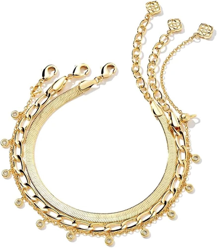Kendra Scott Kassie Set of 3 Chain Bracelets, Fashion Jewelry For Women | Amazon (US)
