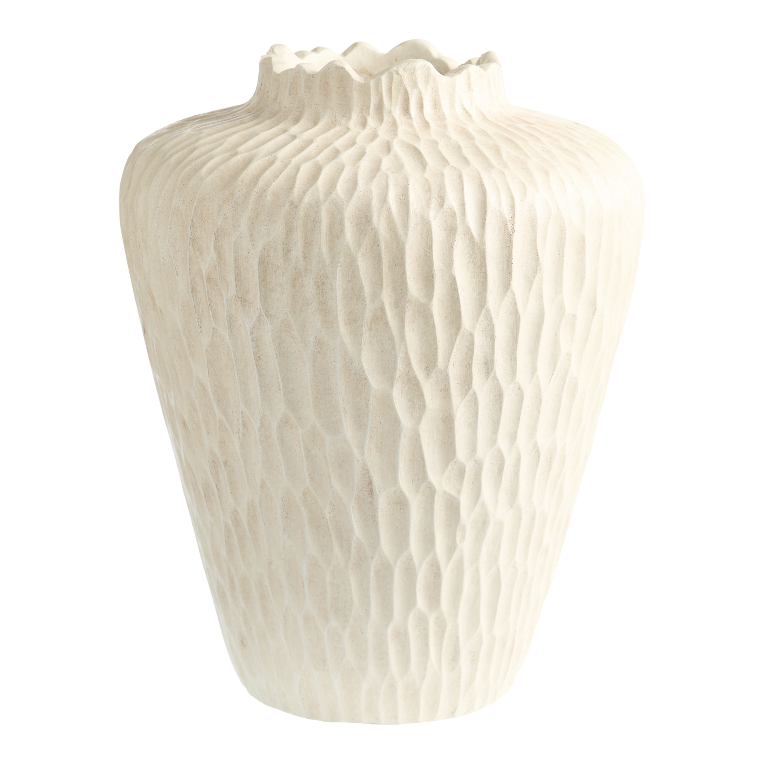 Oversized Ivory Carved Vase | World Market