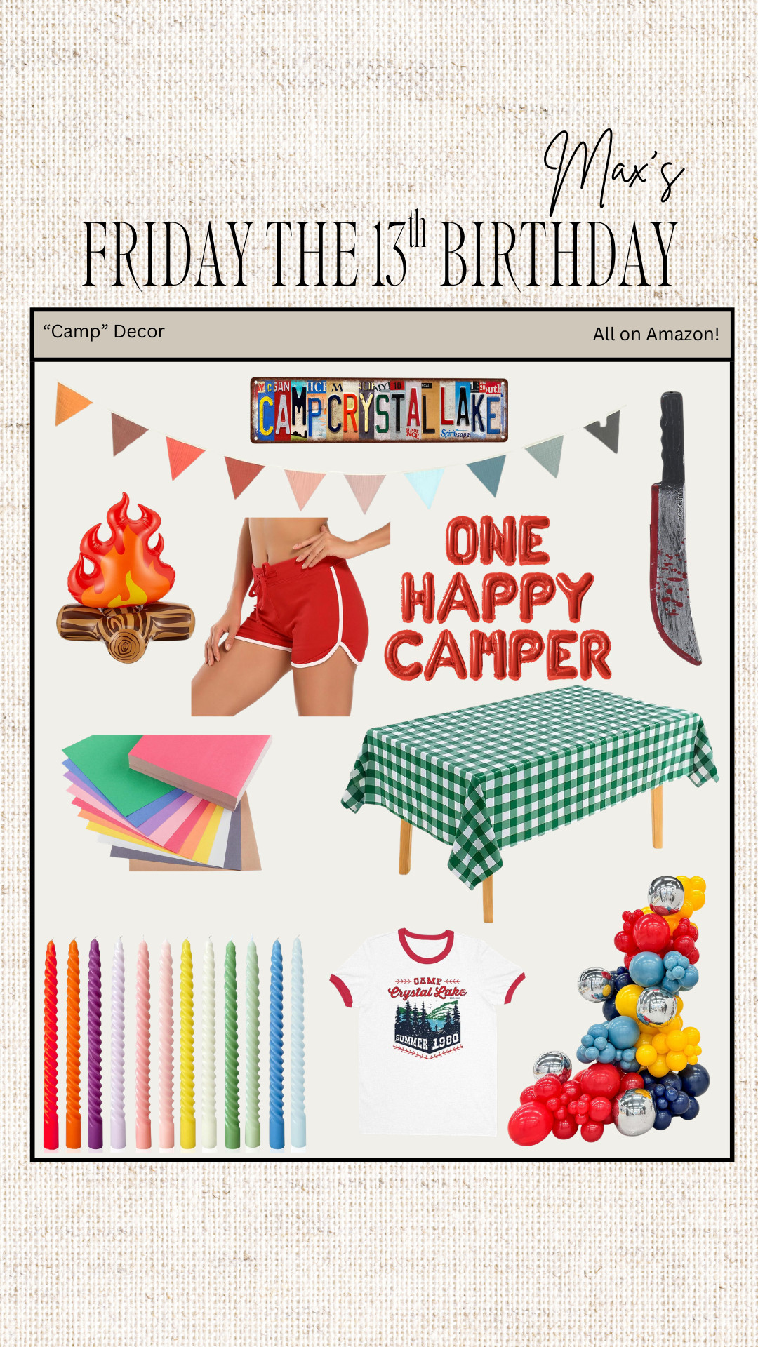 Friday the 13th birthday party decor ideas, camp crystal lake, jason voorhees theme 

 #LTKmomlife #LTKstorytime #LTKHome