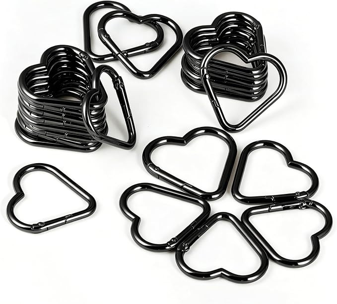 24-Pack Heart Carabiner Clips, Cute Keychain Purse Clip,Heart Ring Carabiner for Keychains,Backpa... | Amazon (US)