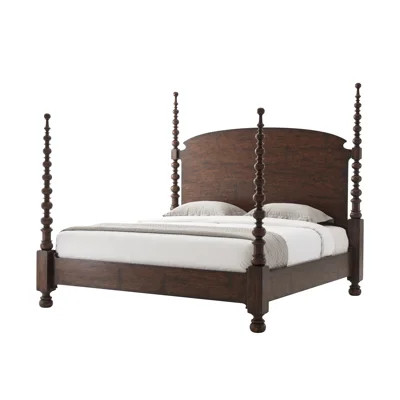 Althorp - Victory Oak King Solid Wood Four Poster Bed | Wayfair North America