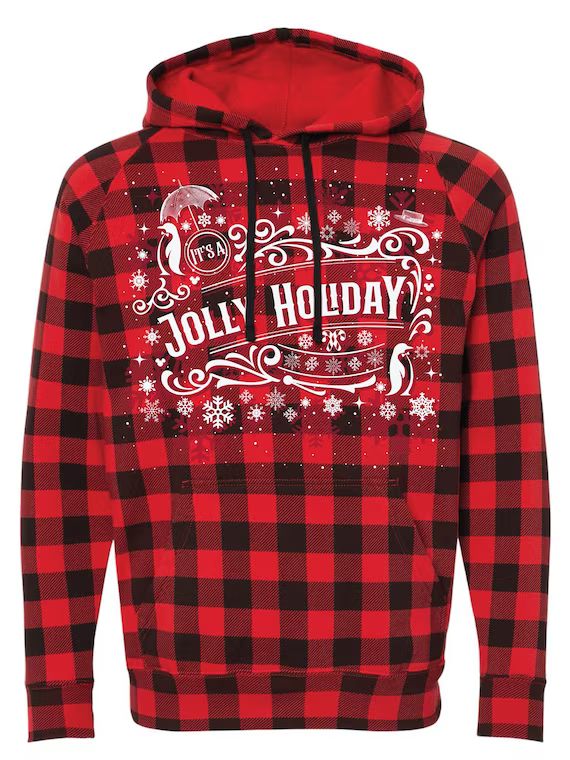 Jolly Holiday Disney Christmas Buffalo Plaid Hoodie / Mary | Etsy | Etsy (US)