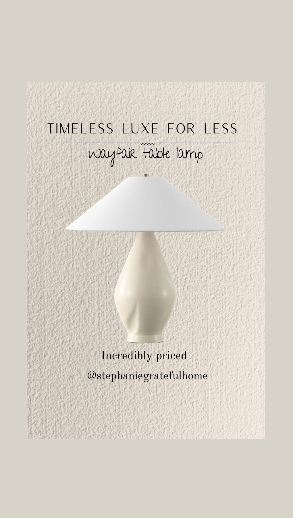 This table lamp is very timeless. I love the color tone and the shade looks very high end. Priced Is really good too.

#LTKHome