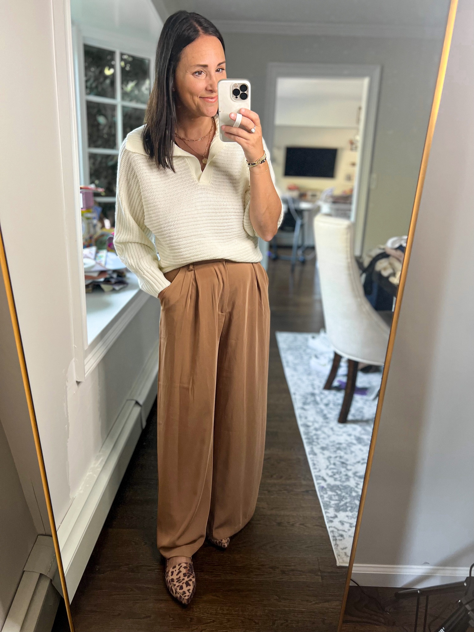 New sweater styled 4 ways! Wearing a small but size up for a more oversized fit. Wearing the xs in these pants - they come in short now too! 

#LTKunder50 #LTKsalealert #LTKSeasonal